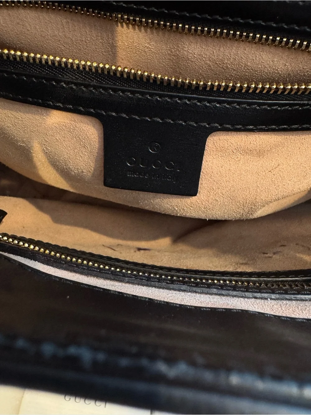 Gucci Classic Black Leather Top-Handle Satchel with Gold Hardware